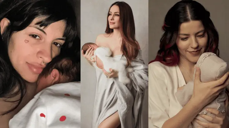 Algunas de las famosas que festejan este día su primer día como madres. (Foto: Especial / EXPRESO).