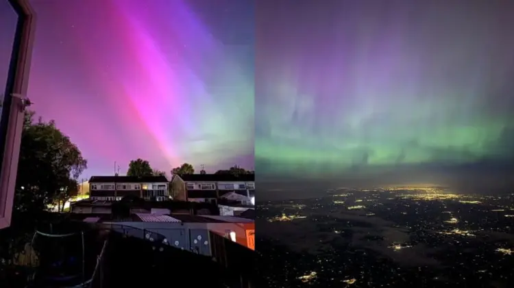 Los auroras boreales fueron vistos en Alemania, Suiza, Ucrania y hasta México. (Tomadas de redes)