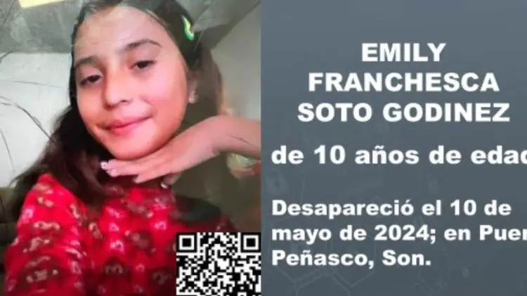 La Fiscalía de Sonora emitió una ficha de búsqueda para Emily Franchesca Soto Godínez. (FGJE Sonora)