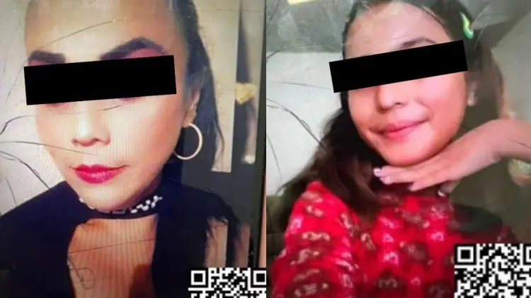Rocío Godínez Rosales y Emily Soto Godínez habían sido reportadas como desaparecidas. (FGJE Sonora)