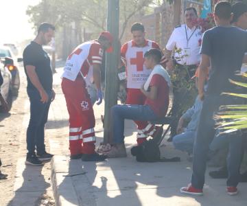 Motociclista sufre accidente en la colonia Luis Donaldo Colosio