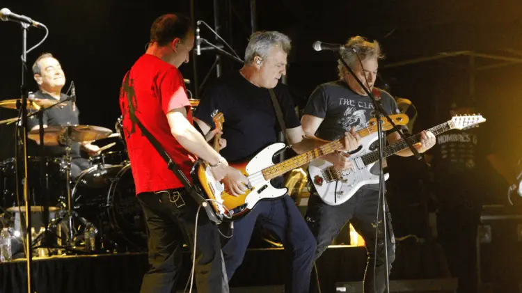 La agrupación española, Hombres G, se presentó este jueves en las Fiestas del Pitic. (Jorge Flores)