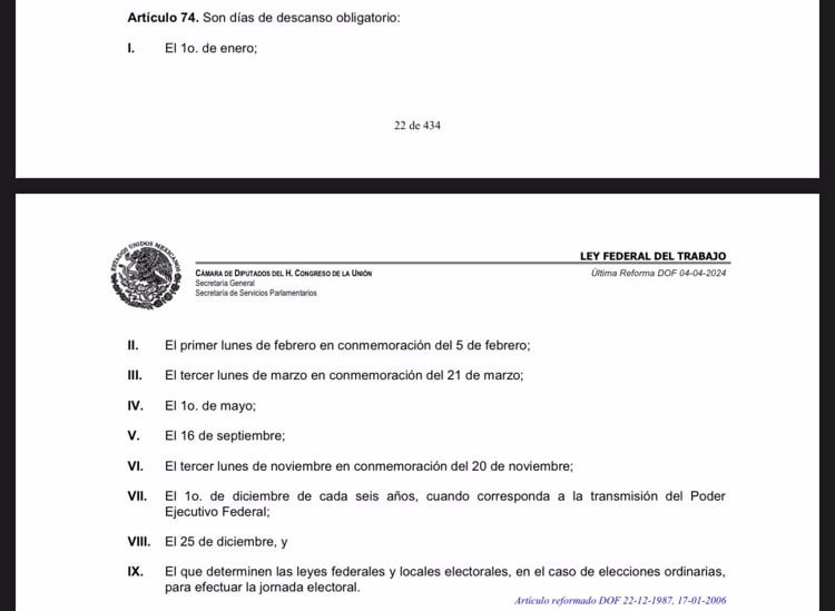 ¿Pago triple si trabajas el 2 de junio? Esto dice la Ley Federal del Trabajo