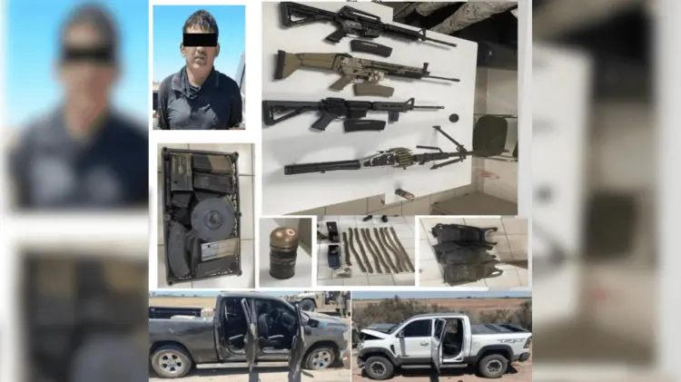 El detenido fue puesto a disposición del Ministerio Público. (Foto: Mesa Estatal de Seguridad)