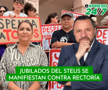 Jubilados del Steus se manifiestan contra Rectoría