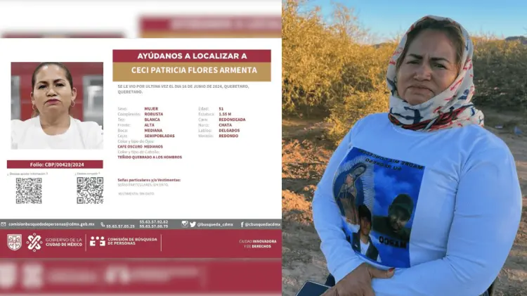 La Comisión Nacional de Búsqueda emitió ficha por Ceci Flores. (Foto: Especial/EXPRESO)