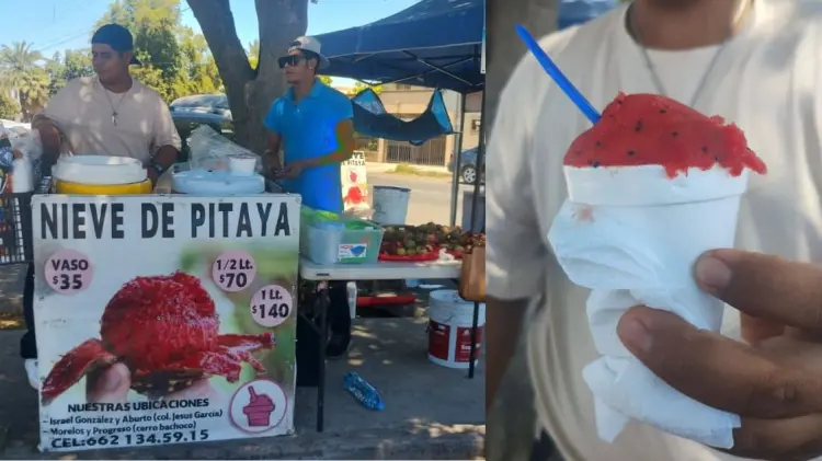 Brayan Humberto Diaz Arreola vende esta nieve desde hace 5 años. (Fotos: Ana María López/EXPRESO)
