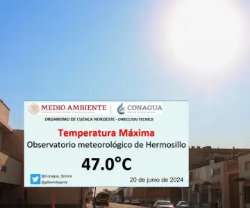 Hermosillo rompe nuevamente récord de calor en junio; 47°C este jueves