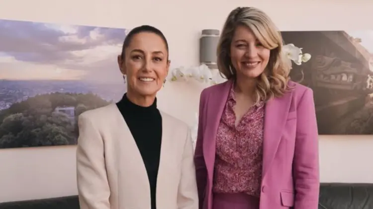 Claudia Sheinbaum compartió una foto junto a Mélanie Joly. (Foto: @Claudiashein)