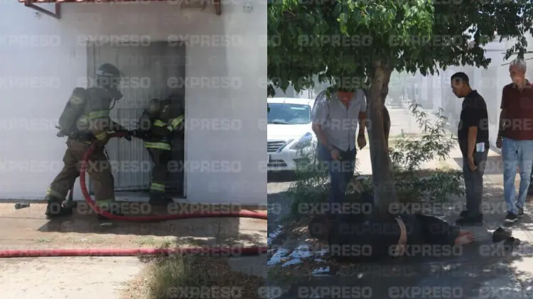 El hombre fue trasladado al hospital para su revisión. (Foto: Jesús Ballesteros/EXPRESO)