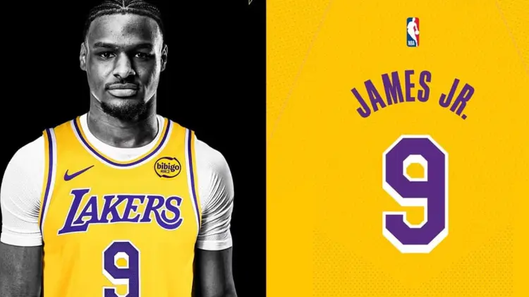 Bronny James usará el número 9 con Los Ángeles Lakers