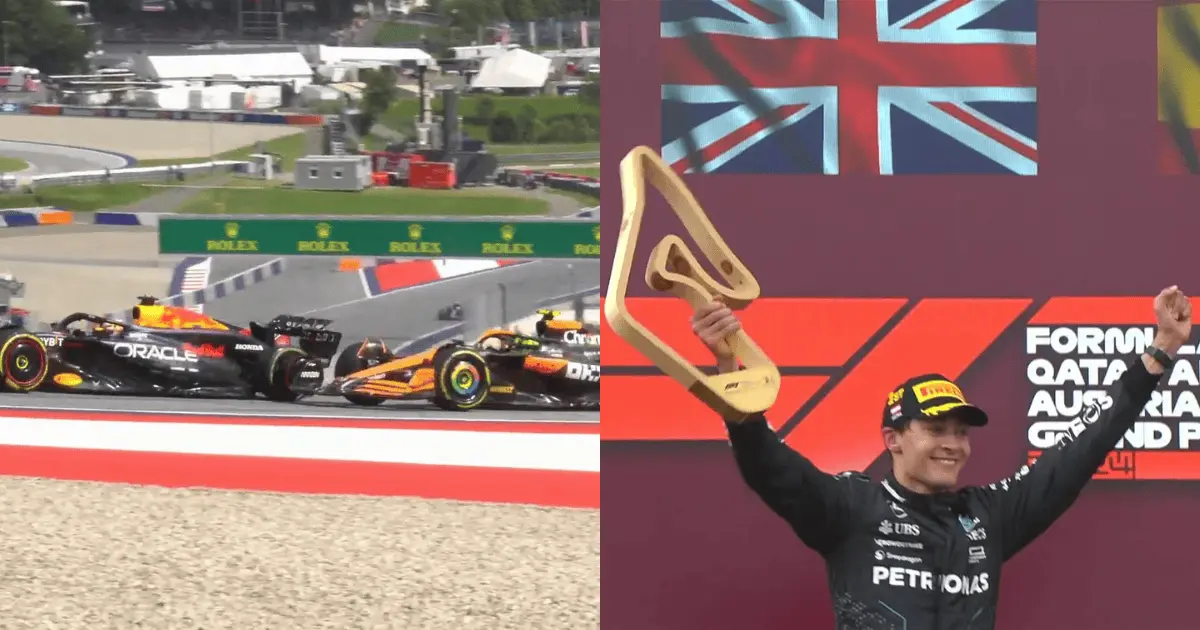 Russell se impone en un caótico GP de Austria; Checo finaliza séptimo