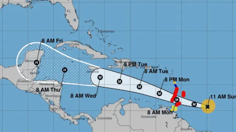 Beryl evolucionó a huracán categoría 4 este domingo. (Foto: Cortesía)