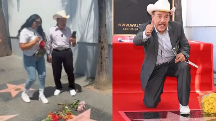 Don Pedro y su novia visitaron la estrella de Jenni Rivera.