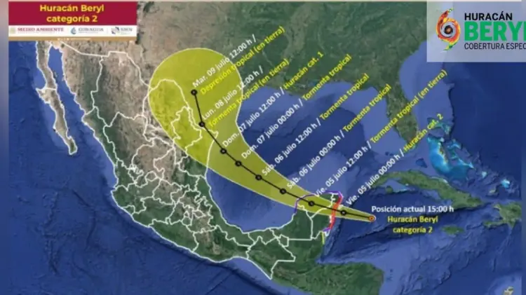Los efectos del ciclón comenzaron a resentirse ya en Cancún. (Foto: Conagua)