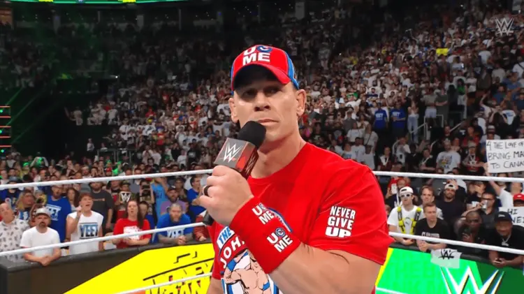 Cena dio el anuncio en Money in the Bank. (Especial / EXPRESO)