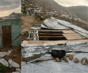 Madre joven pierde su vivienda por las fuertes lluvias en Nogales