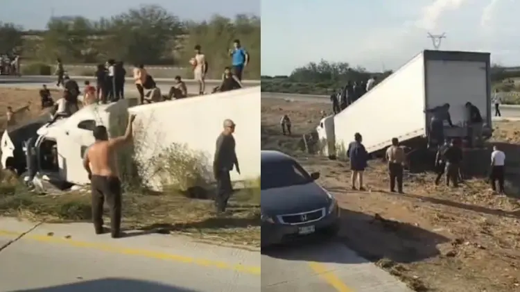 El vehículo volcó quedando fuera de la carretera. (Foto: Capturas de video)