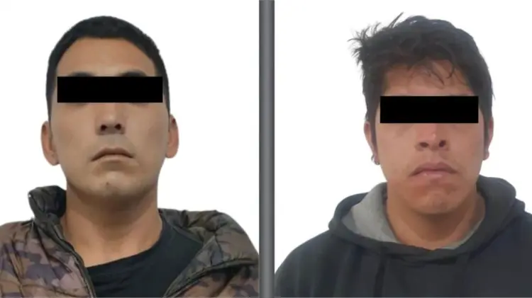 Miguel Ángel N alias El Pecas y José Iván N. (Foto: @FiscaliaEdomex)