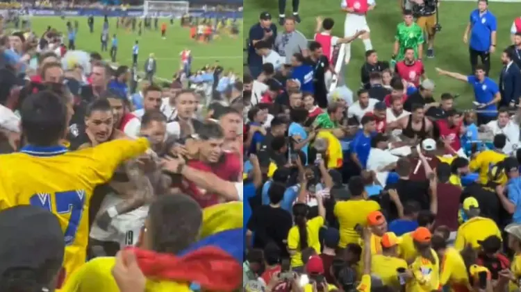 Varios videos de la riña circulan en redes sociales. (Foto: Capturas de video)