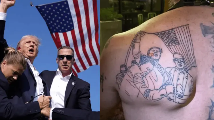 Un hombre se tatuó el atentado a Trump menos de un día después del hecho. (Foto: Cortesía)