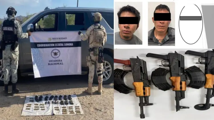 Los hombres fueron identificados como Oscar N, Carmelo Julián N y Rubén Isaac N. (@MesaSegSonora)
