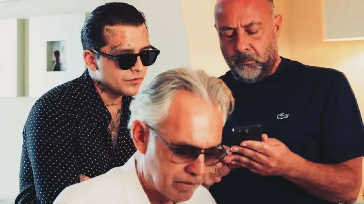 Andrea Bocelli dijo que le gusta la música de Christian Nodal