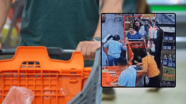 Grupos de personas roban artículos de las bolsas de los clientes en supermercados. (Foto: Cortesía)