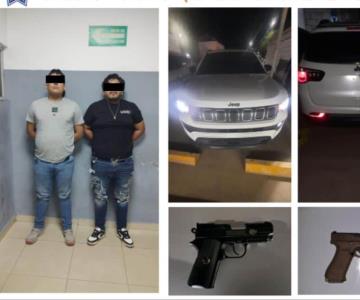 Detienen a dos hombre con armas de fuego en la colonia Pueblitos