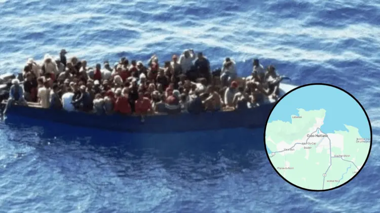 Una embarcación con al menos 80 migrantes. (Foto: Cortesía)