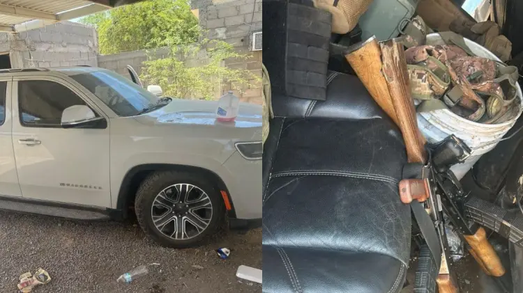 El operativo se realizó en una vivienda de la colonia San Diego de Pitiquito. (Fotos: FGJE Sonora)