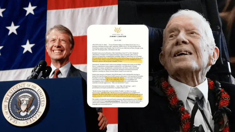 Jimmy Carter cumplirá 100 años el 1 de octubre. (Foto: Cortesía)