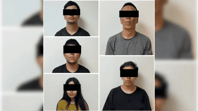 Los cinco adultos involucrados fueron ingresados al Cereso. (Foto: FGJE de Sonora)