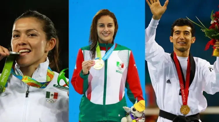 María del Rosario Espinoza, Paola Espinosa y Guillermo Pérez, medallistas olímpicos. (Foto: Especial)