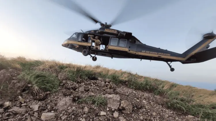 Los agentes recorrieron el lugar vía aérea. (Especial / EXPRESO)