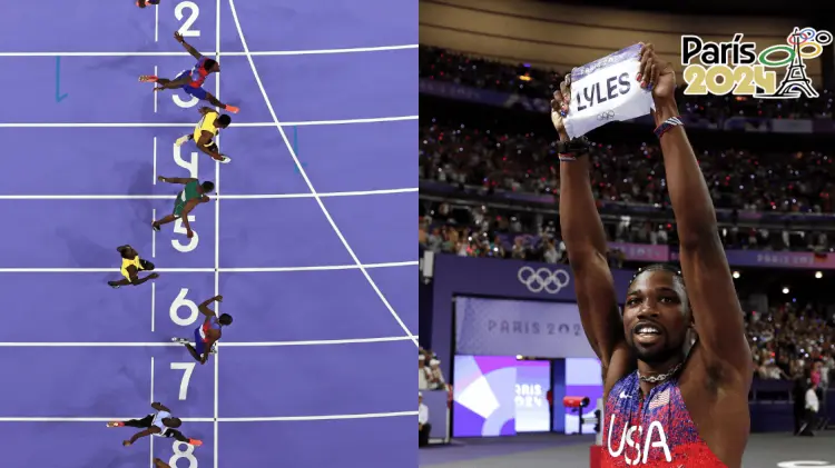 Noah Lyles superó a Kishane Thompson por 5 ms. (Foto: Olympics/Paris 2024)