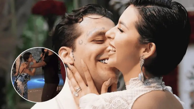En las imágenes donde aparece Ángela junto a su hermano Leonardo, su vientre luce levemente abultado.