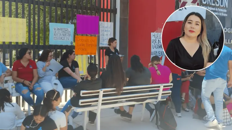 Alrededor de 30 estudiantes se unieron a la huelga para demostrar su apoyo. (Especial / EXPRESO)