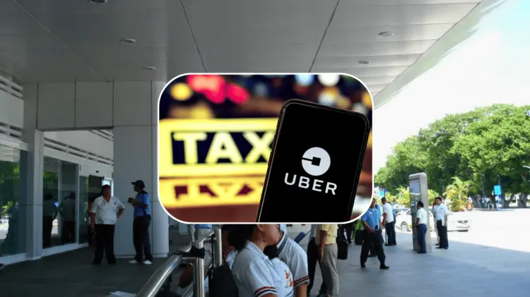 Uber ya ofreció el servicio en el aeropuerto de Cancún este jueves. (Foto: Especial/EXPRESO)