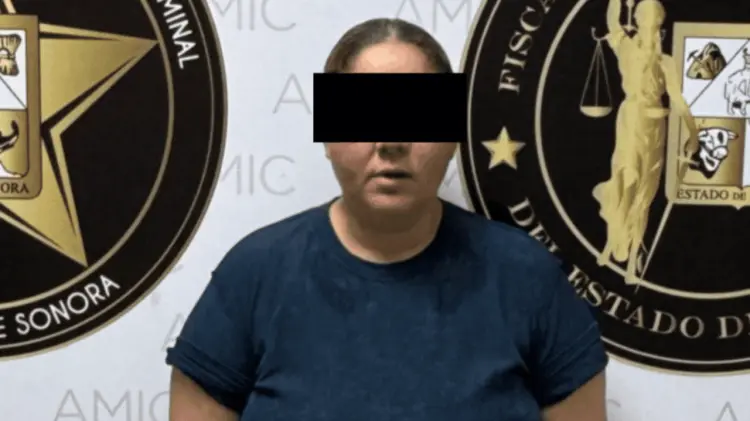 Francia Concepción N fue ingresada al Cereso. (Foto: FGJE de Sonora)