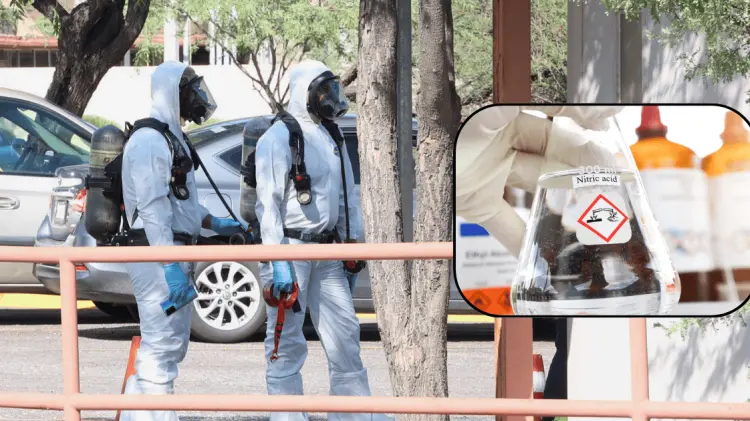 No hubo afectados por el derrame de ácido nítrico en Hermosillo. (Foto: Jesús Ballesteros/EXPRESO)