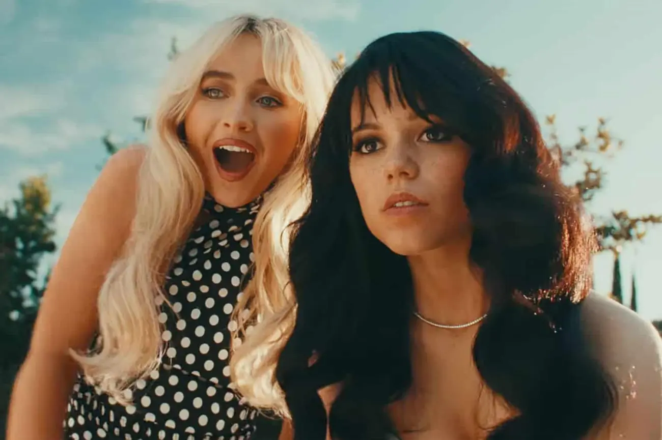 Jenna Ortega y Sabrina Carpenter sorprenden en el video de Taste