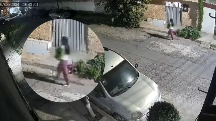 Una cámara de vigilancia captó el momento en que la mujer abandona al bebé. (Foto: Captura de video)