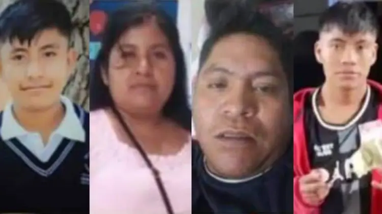 Fabián Leonel López Peña, Eva Peña Cruz, Justino López Ortiz y Everardo Antonio Cruz. (Foto: Especial)
