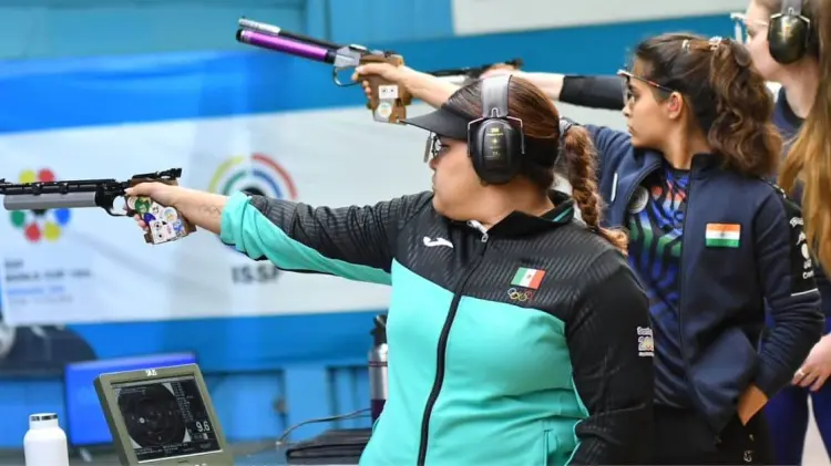 Andrea Ibarra es la número 11 en el ranking mundial femenil de pistola de aire 10 metros. (Cortesía)