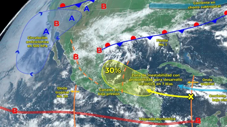 Norte y centro del País comenzarán a sentir los efectos del primer frente frío. (Cortesía)