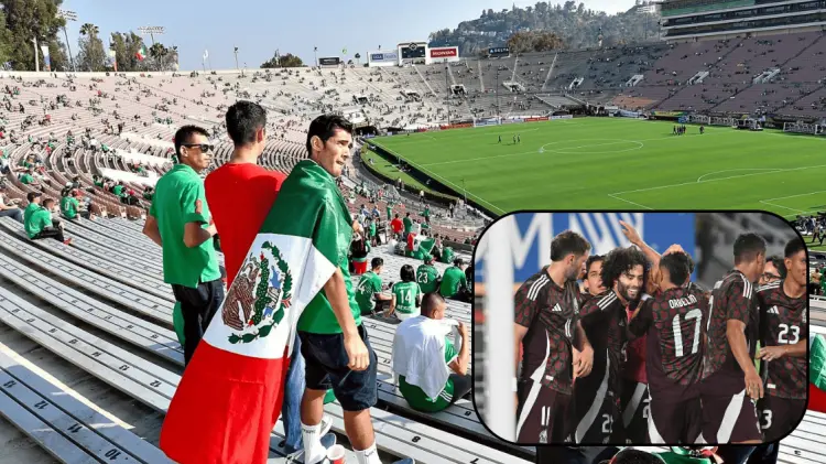 Apenas una cuarta parte del Rose Bowl convocó la Selección Mexicana. (Foto: Especial)