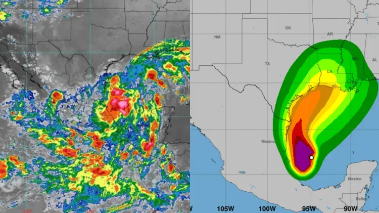 La tormenta tropical Francine se desarrolla en el Golfo de México. (Foto: Cortesía)