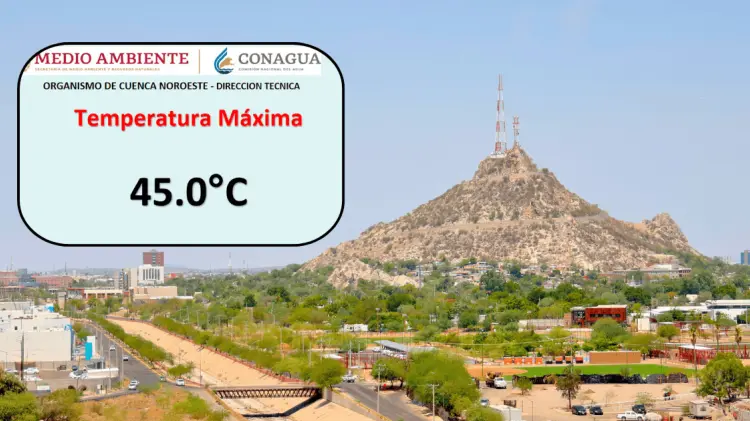 Hermosillo superó el récord de calor para un 10 de septiembre del 2023. (Foto: Jesús Ballesteros)