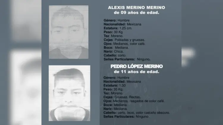 Los menores fueron vistos por última vez el 10 de septiembre. (Foto: FGJE de Sonora)